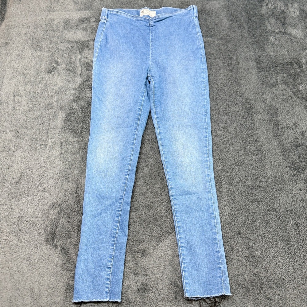 Free People Womens Size 28 Light Wash Denim Jeans Raw Hem High‎ Rise